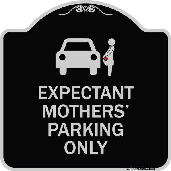 Signmission Expectant Mothers Parking W/ Graphic Heavy-Gauge Aluminum Sign, 18" L, 18" H, BS-1818-24028 A-DES-BS-1818-24028 - main